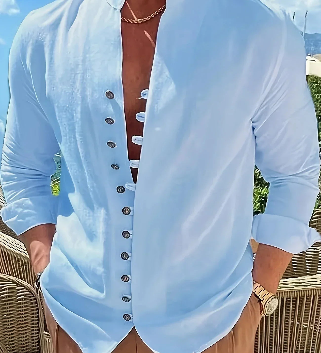 Полина - Лека памучна риза с дълги ръце