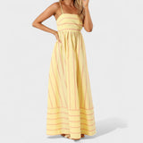 Магдалена - Дълга рокля с райета