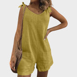 Катя - Комбинезон с връзки на раменете и джобове