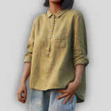 Десислава - Линена блузка зелена простота