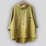 Десислава - Линена блузка зелена простота