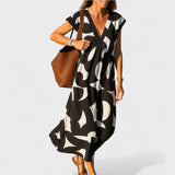 Яна - Дълга Рокля с Художествен Узорак