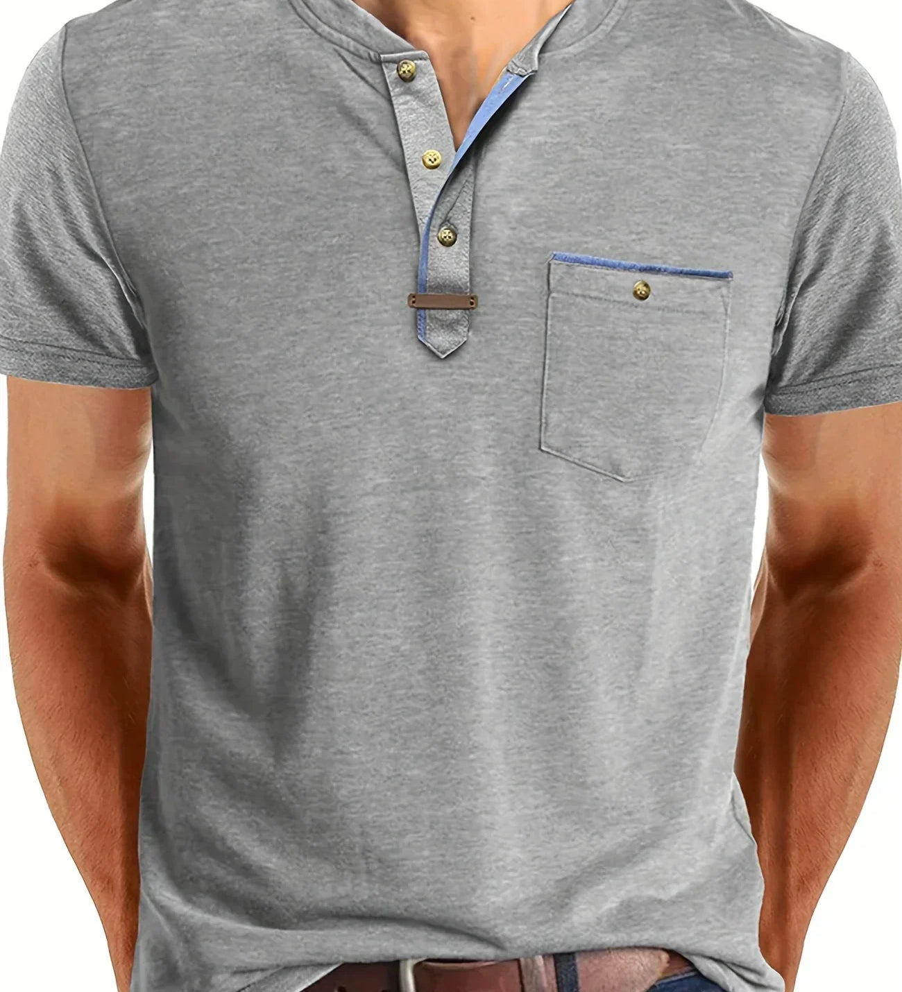 Теодора - Стилна тениска с кръгло деколте и джоб