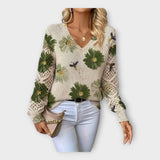 Яна - Плетен Пуловер с Дантелени Детайли