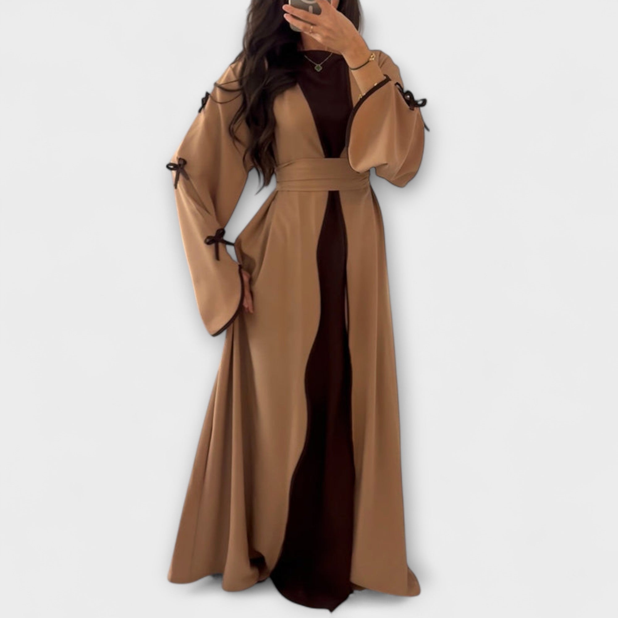 Елена - Кардиган и Рокля в Комбинация с Рейстра Декорация