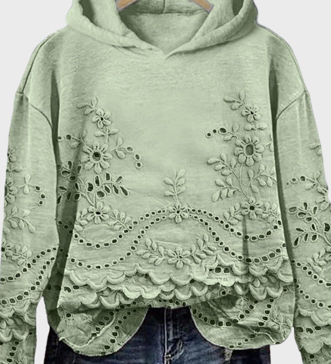 Надежда - Джъмпер с Капюшон от Дантела в Зелено