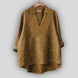 Катя - Линена блуза Сребриста Финеса