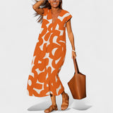 Яна - Дълга Рокля с Художествен Узорак