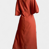 Десислава - Касулна рокля с преден възел и V-образно деколте