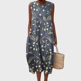 Десислава - Релаксираща цветна рокля от памук