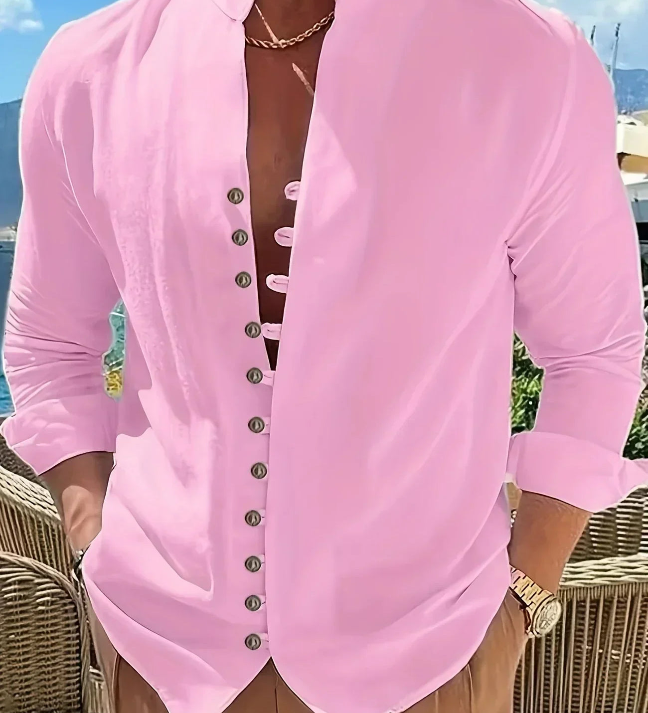 Полина - Лека памучна риза с дълги ръце