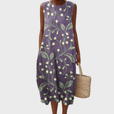 Десислава - Релаксираща цветна рокля от памук