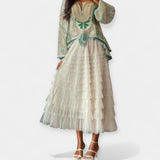 Мира - Елегантна пола с тюл и декоративни детайли