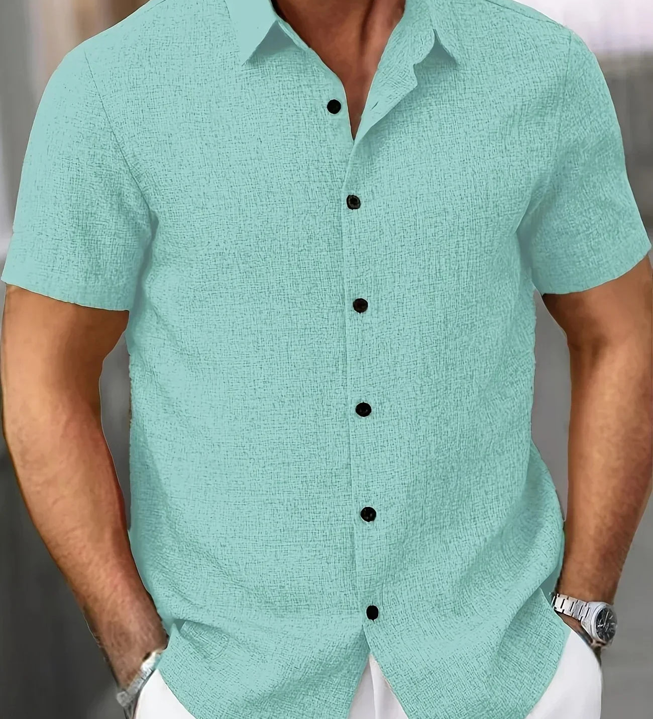 Мария - Лека риза с къс ръкав от лен