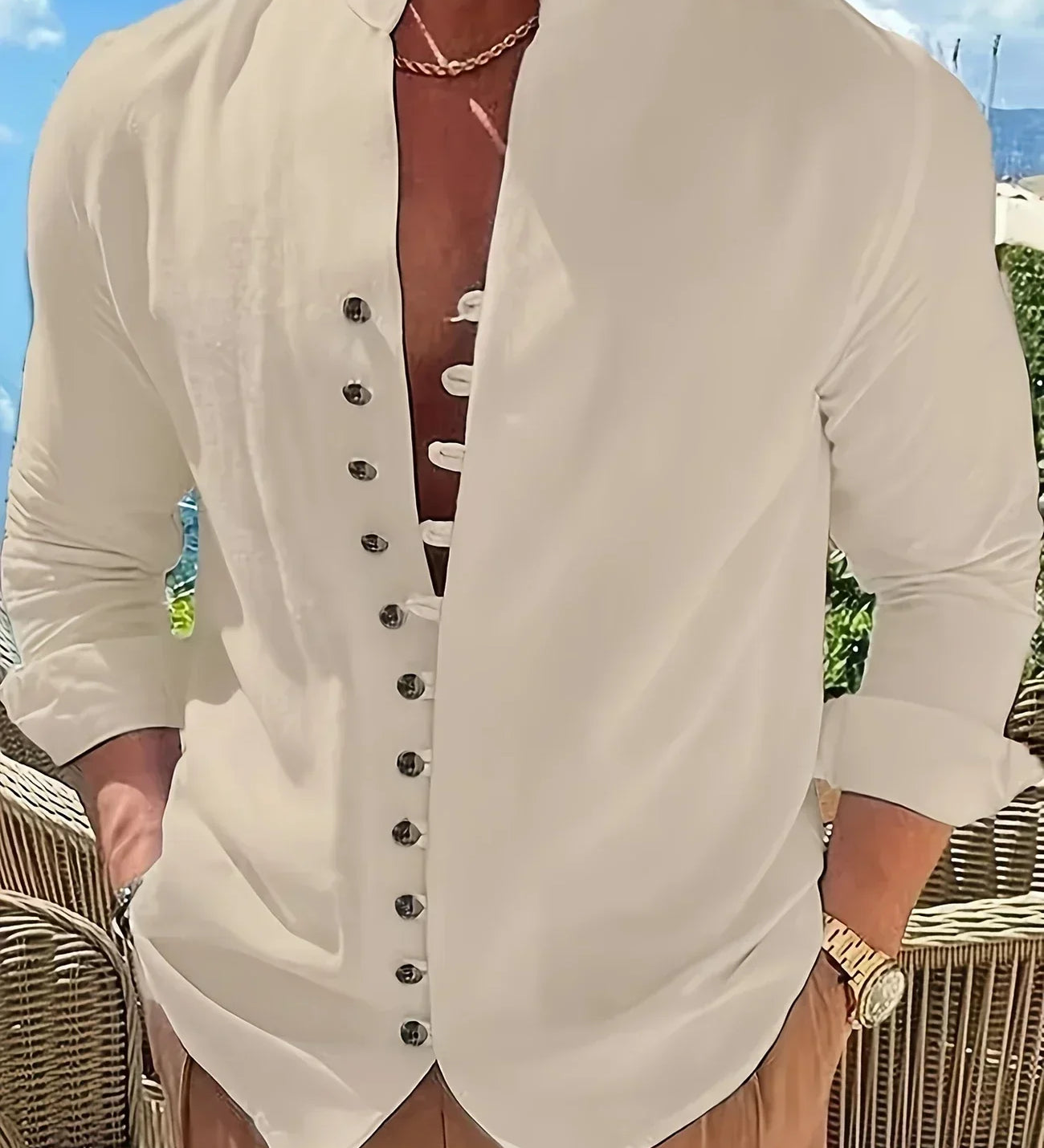 Полина - Лека памучна риза с дълги ръце