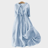 Десислава - Лятна рокля с връзка в талията