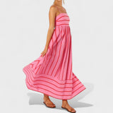 Магдалена - Дълга рокля с райета