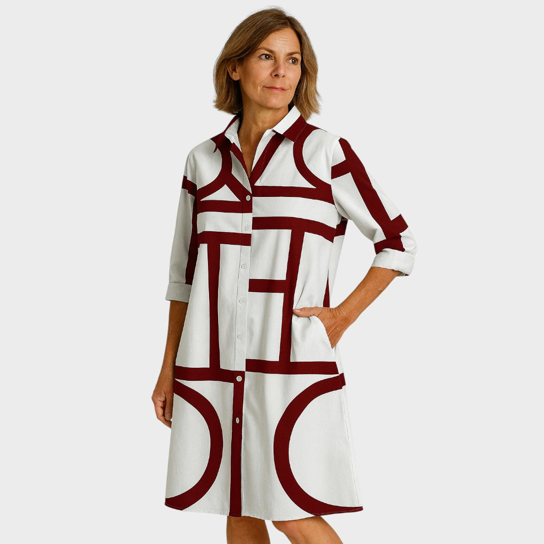 Десислава - Рокля с геометричен модел