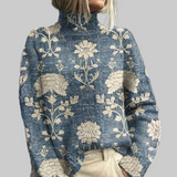 Весела - Уютен пуловер с висока яка