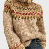 Десислава - Плетен Дамски Пуловер с Кръгло Деколте