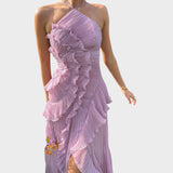 Виктория - Дълга рокля с волани