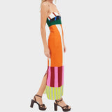 Весела - Дълга рокля в множество цветове в бенгалски стил