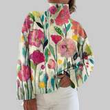 Татяна - Уютен винтидж пуловер с висока яка