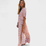 Ваня - Розова бохо рокля с разрез