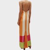 Весела - Дълга рокля в множество цветове в бенгалски стил