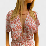 Ваня - Розова бохо рокля с разрез