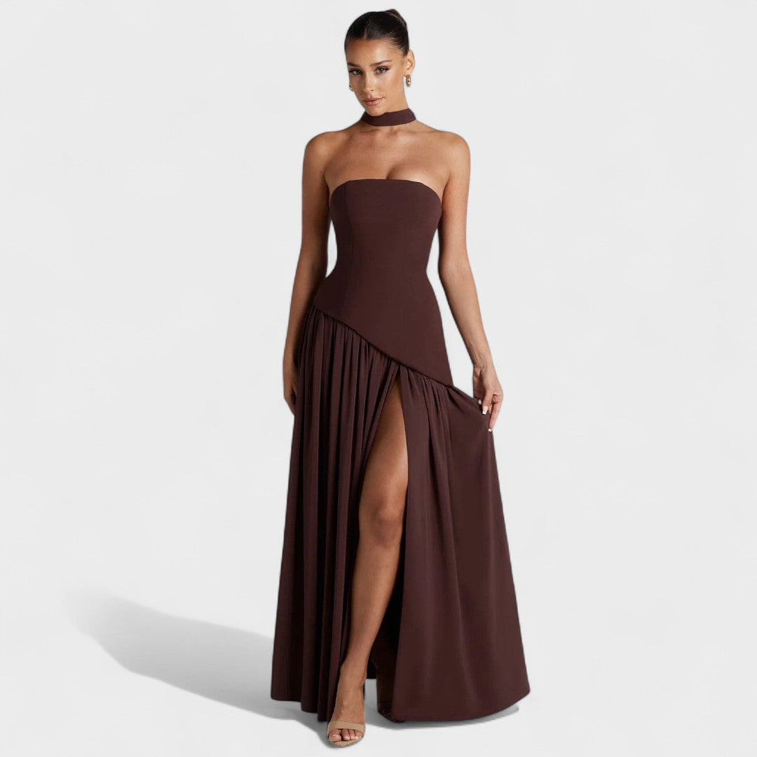 Александра - Дълга рокля с изискан дизайн