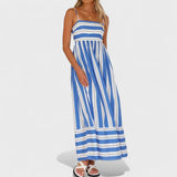 Магдалена - Дълга рокля с райета