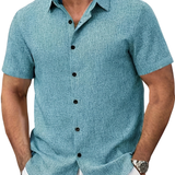 Мария - Лека риза с къс ръкав от лен