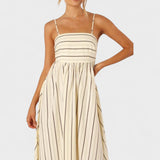 Магдалена - Дълга рокля с райета