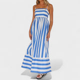 Магдалена - Дълга рокля с райета