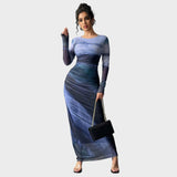 Красимира - Дълга рокля с дълги ръкави