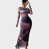 Красимира - Дълга рокля с дълги ръкави