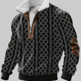 Стефан - Суитшърт с цип и висока яка с козина