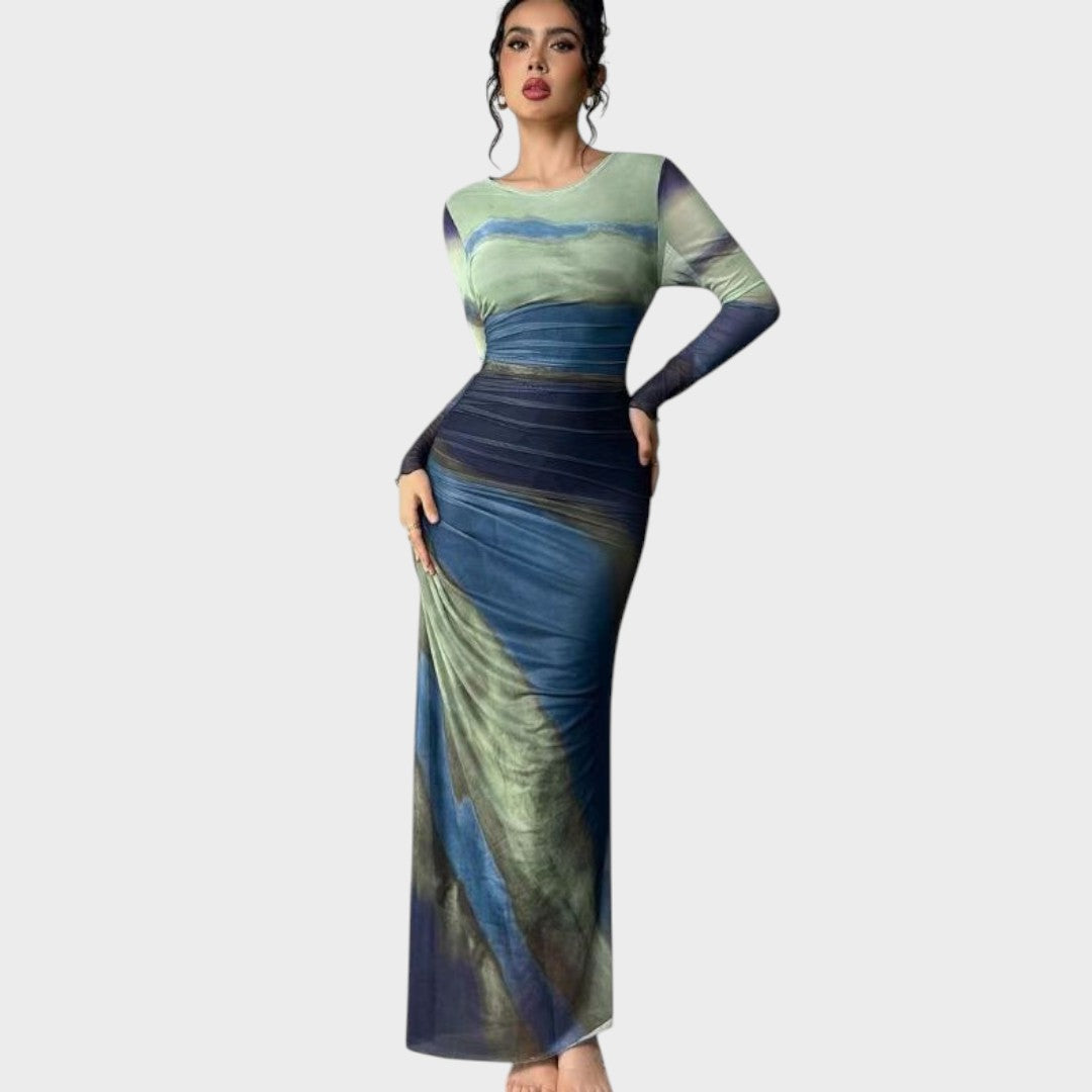 Красимира - Дълга рокля с дълги ръкави