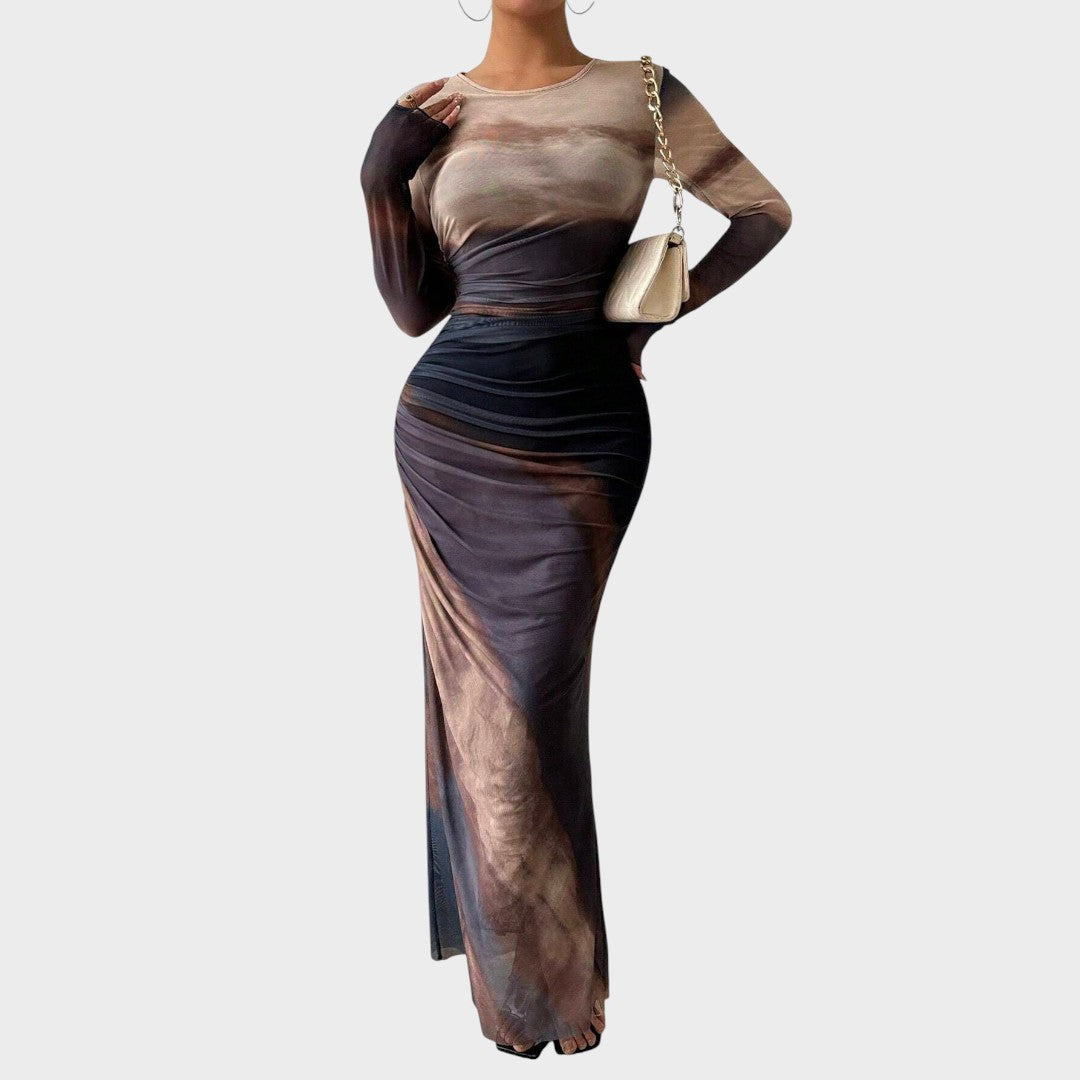 Красимира - Дълга рокля с дълги ръкави