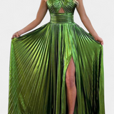 Гергана - Рокля Металик с Преклоп и Разкроя