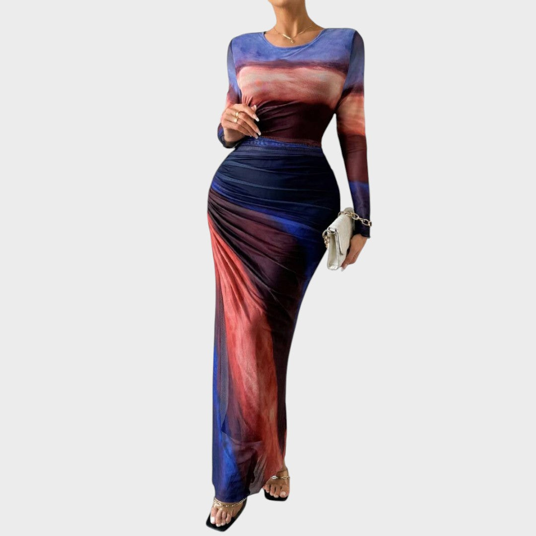 Красимира - Дълга рокля с дълги ръкави