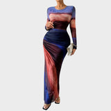 Красимира - Дълга рокля с дълги ръкави