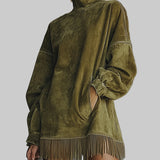 Теодора - Туника с къс ръкав Darcie от замаскирана кожа