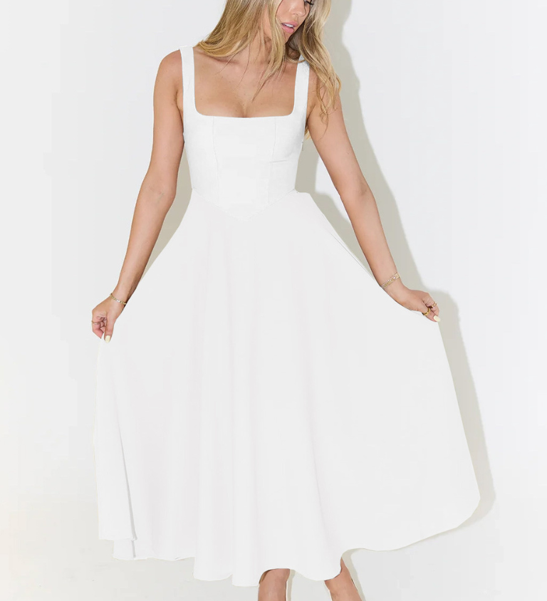 Елена - Миди Рокля с Романтична Линия