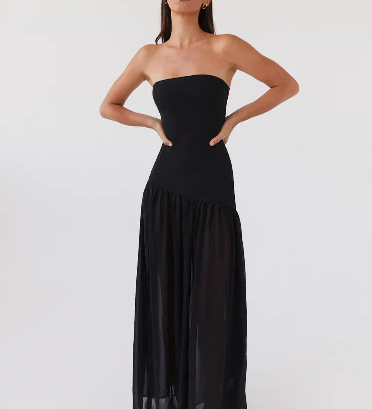 Мария - Макси рокля без презрамки