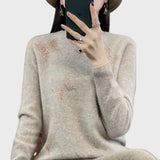 Десислава - Плетен Дамски Пуловер с Узор на Пеперуда