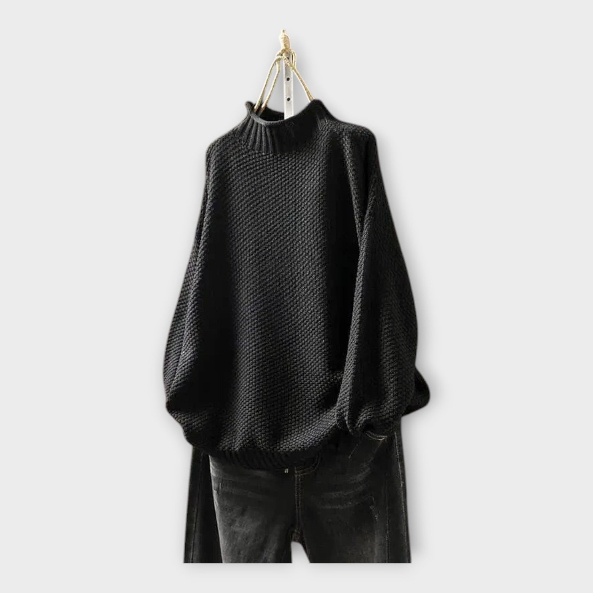 Милена - Плетена Блуза с Висок Вратник