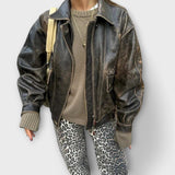 Симона - Винтидж дънки с леопардов десен