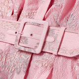 Красимира - Розова рокля с балон ръкави